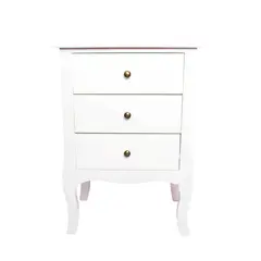 CASTELLARO - VELADOR DORMITORIO GENOVA 3 CAJONES BLANCO