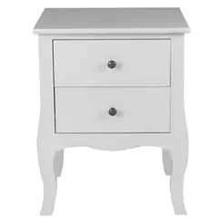 CASTELLARO - VELADOR DORMITORIO GENOVA 2 CAJONES BLANCO