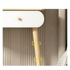 MOVI - TOCADOR O MESA DE MAQUILLAJE Y PEINADO CON LUZ LED, 2 CAJONES Y ASIENTO