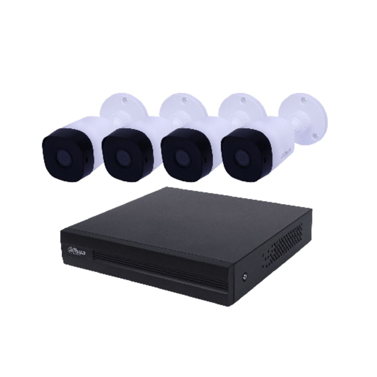 DAHUA - Kit Dahua XVR + 4 Cámaras Bullet 2MP 1080p con Disco 1 TB- Seguridad Completa