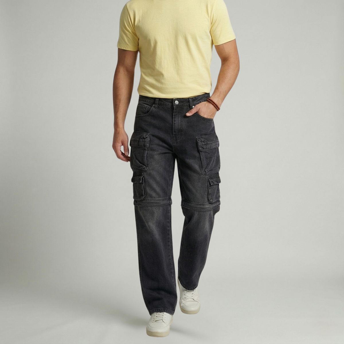 D'JOE - Pantalon Jeans Multicargo Desmontable Hombre