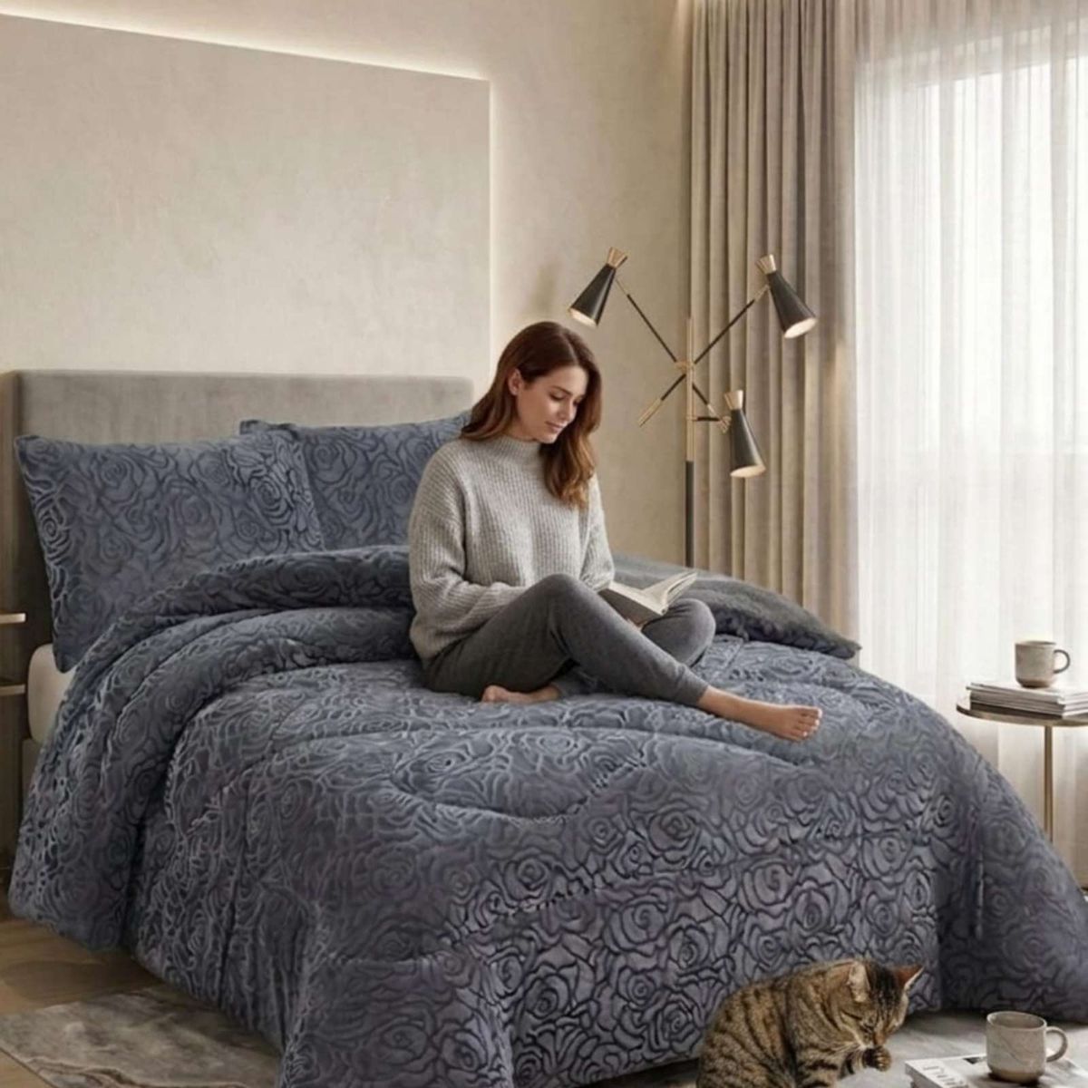 GENERICO - "Plumón Chiporro 2 plazas con Relieve "El favorito para tu invierno"