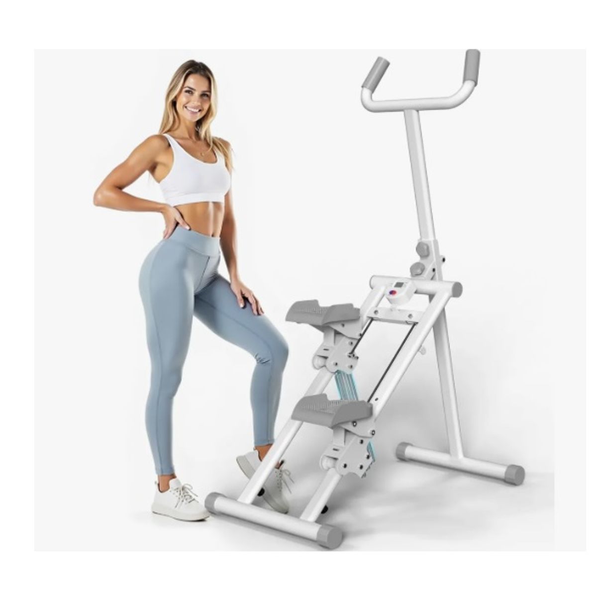 GENERICO - Escalera Plegable  Con Manillar Y Ajustable