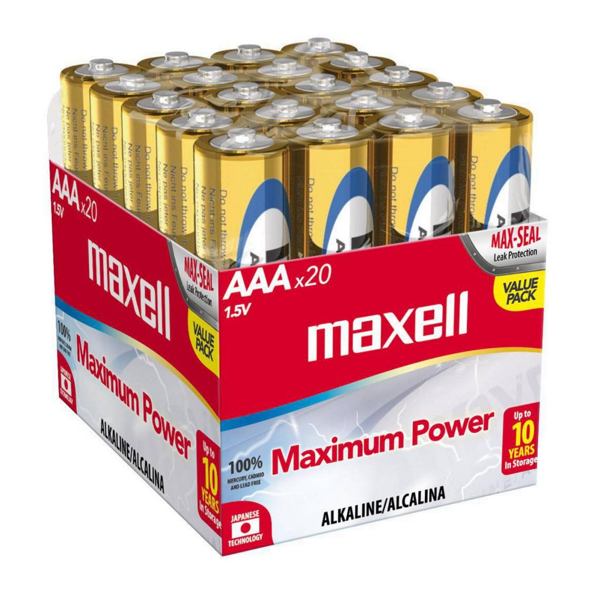 Pack 20 Pilas Alcalinas Aaa Maxell (Triple A), marca MAXELL - Foto Principal