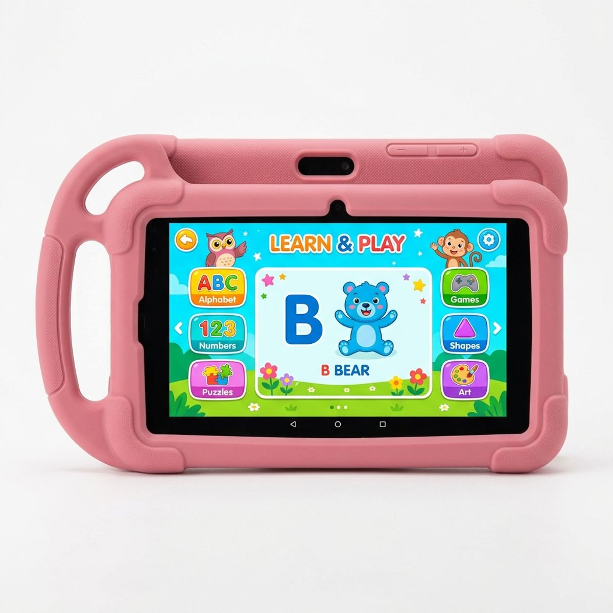 GENERICO - Tablet para Niños 7 Pulgadas Android 10 32GB 2GB RAM con Funda Silicona Rosa