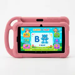 GENERICO - Tablet para Niños 7 Pulgadas Android 10 32GB 2GB RAM con Funda Silicona Rosa