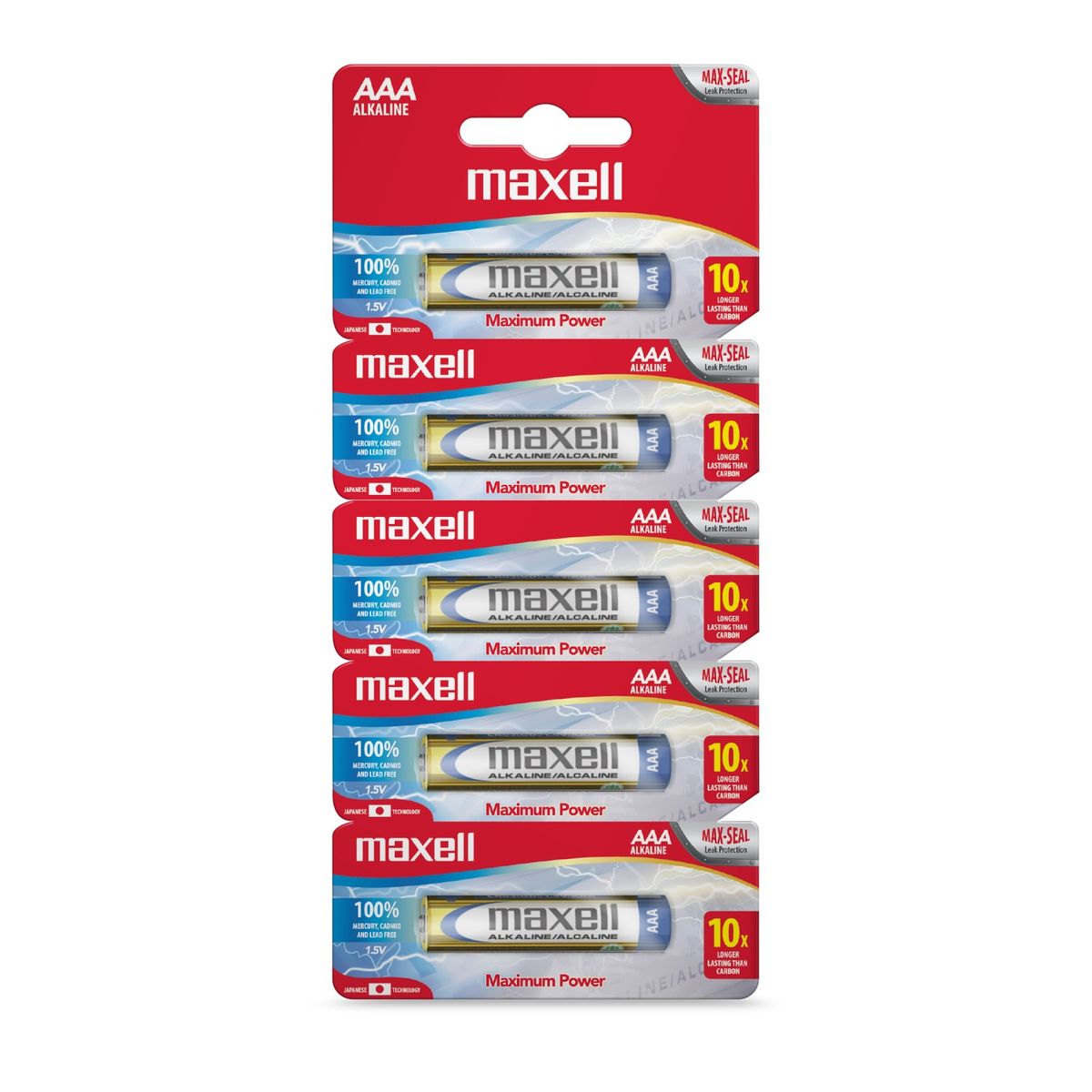 MAXELL - Pack 5 Pilas Alcalinas Aaa Maxell (Triple A)