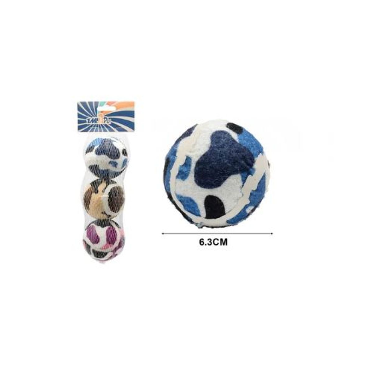 GENERICO - PELOTAS DE JUGUETE PARA PERROS 3PCS 6.3CM