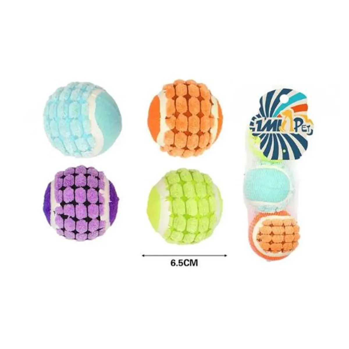GENERICO - PELOTAS DE JUGUETE PARA PERROS 3PCS 6.5CM