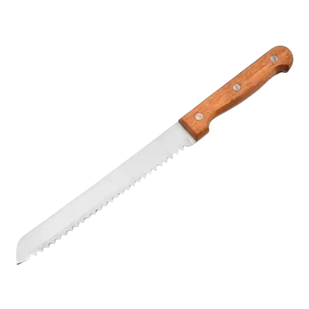 GENERICO - Cuchillo Para Pan De Sierra 32cm Color Madera