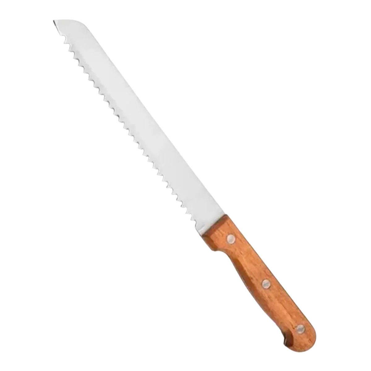 GENERICO - Cuchillo Para Pan De Sierra 32cm Color Madera