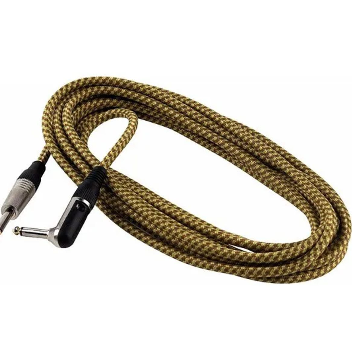 ROCKCABLE - Cable para instrumento Rockcable RCL30256TC 6 metros - color dorado - conector en ángulo recto