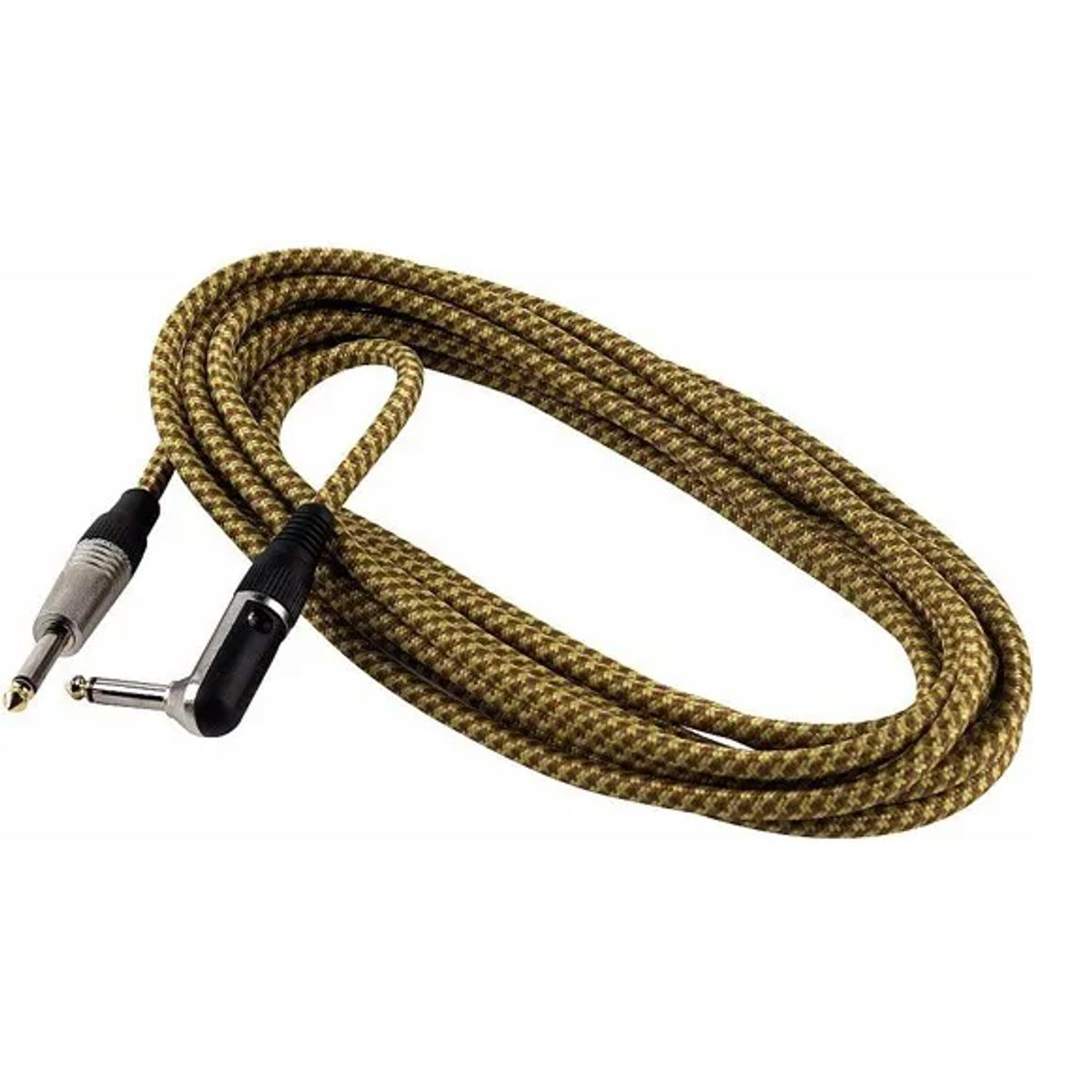 ROCKCABLE - Cable para instrumento Rockcable RCL30256TC 6 metros - color dorado - conector en ángulo recto
