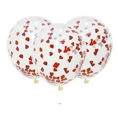 GENERICO - Globos de látex challa corazón 3pcs 30cm