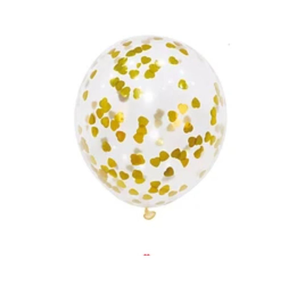 GENERICO - Globos de látex confeti corazón dorado 3pcs 30cm