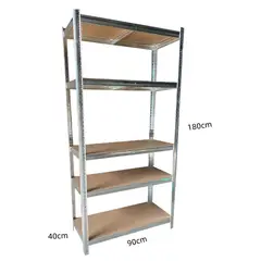 GENERICO - Rack Metálico 180x90x40 Estantería Acero Galvanizado Marrón Claro