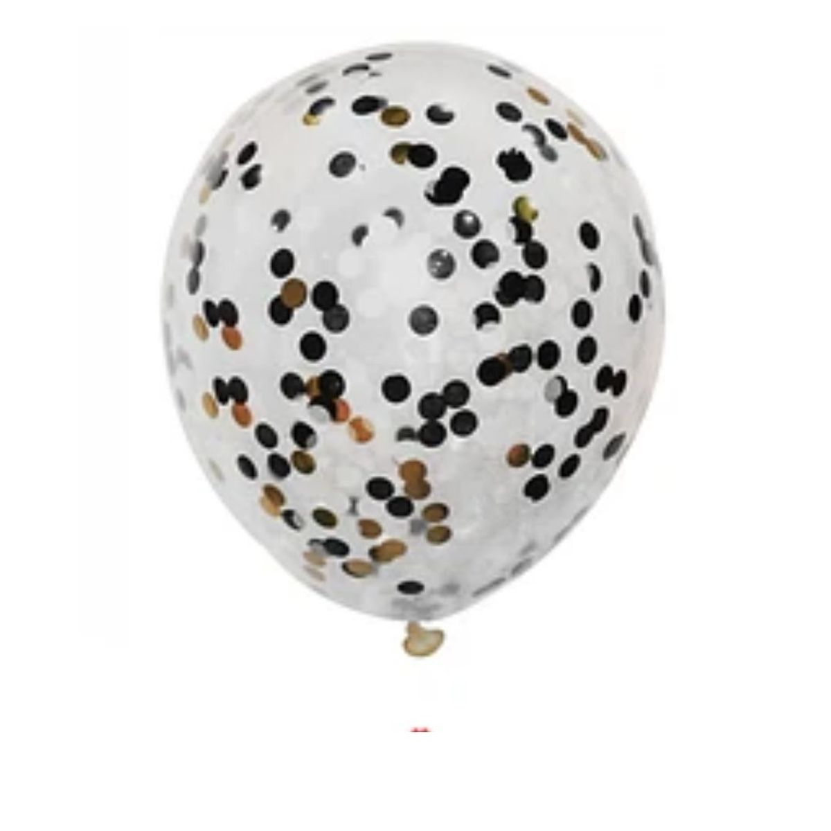 GENERICO - Globo de látex confeti redondo negro 60cm