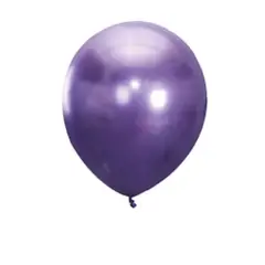 GENERICO - Globos de latex cromado morado 5pcs 30cm