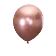 GENERICO - Globos de latex cromado oro rosa 10pcs 15cm