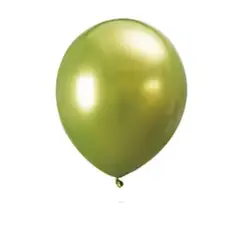 GENERICO - Globos de latex cromado verde 10pcs 15cm