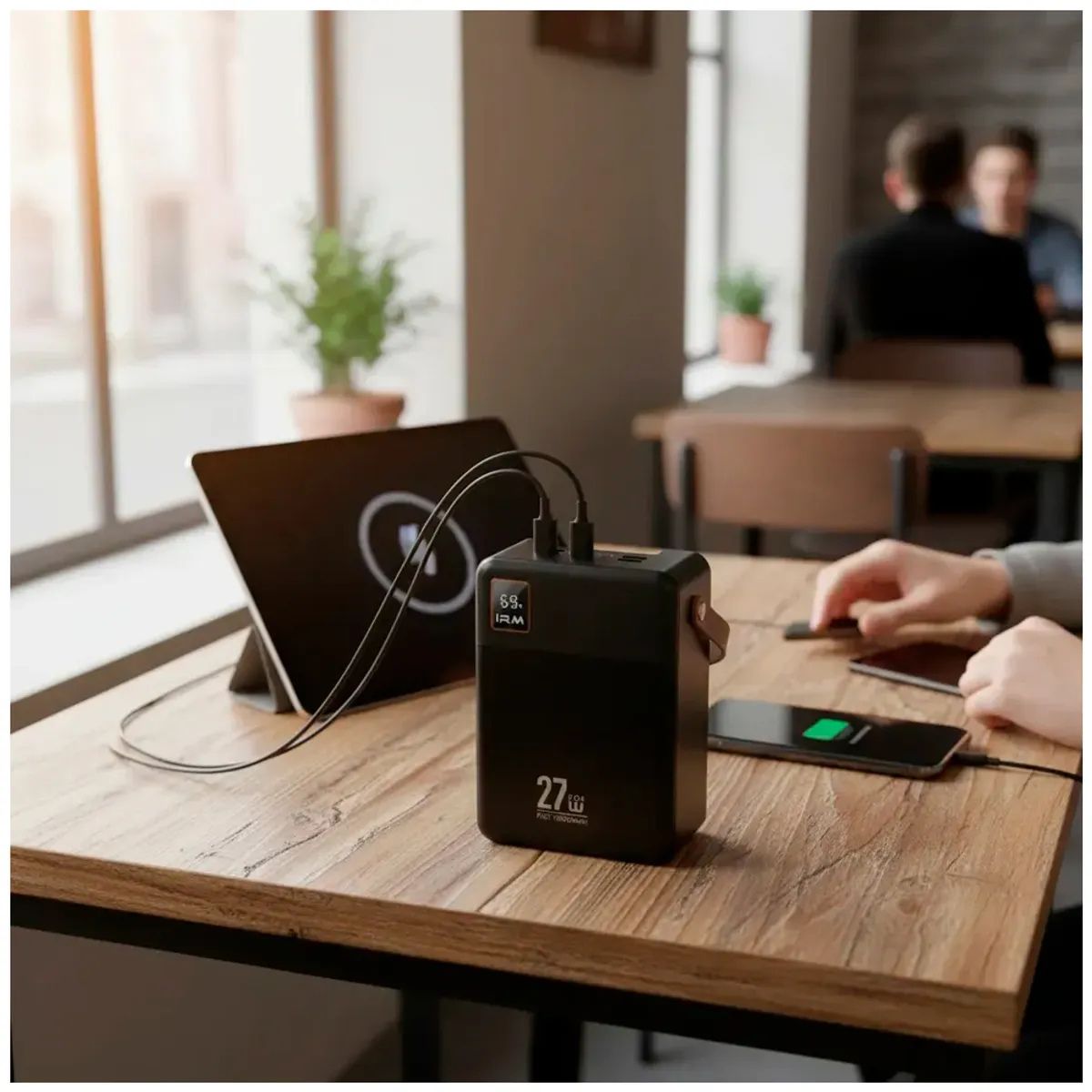 IRM - Cargador Portatil de Alta Capacidad 80.000mAh Banco De Energia Power Bank Carga Rapida & Linterna