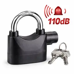MOVI - Candado Antirrobo con Alarma 110dB y Sensor de Movimiento Máxima Seguridad para Moto, Bicicleta y Portones