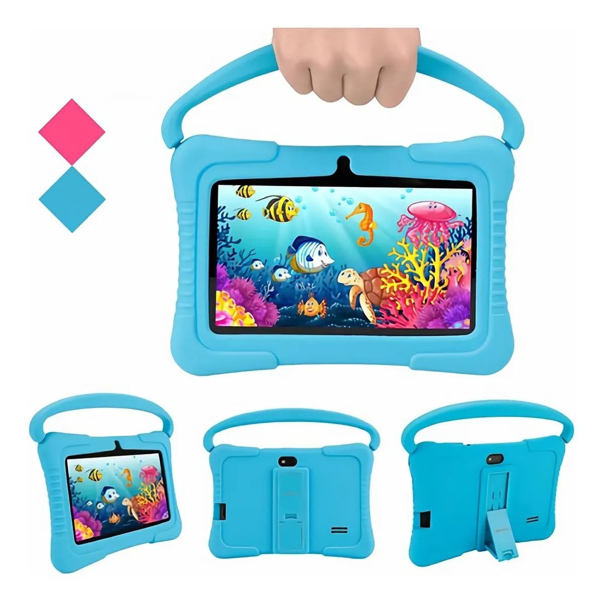 GENERICO - Tablet Para Niños 32gb 2gb Ram Control Parental Bolso Prote Color Celeste