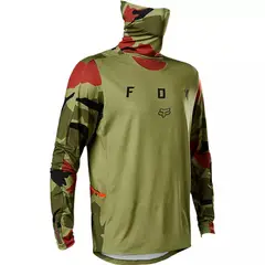 FOX - Polera Moto Ranger Drive Camo Verde