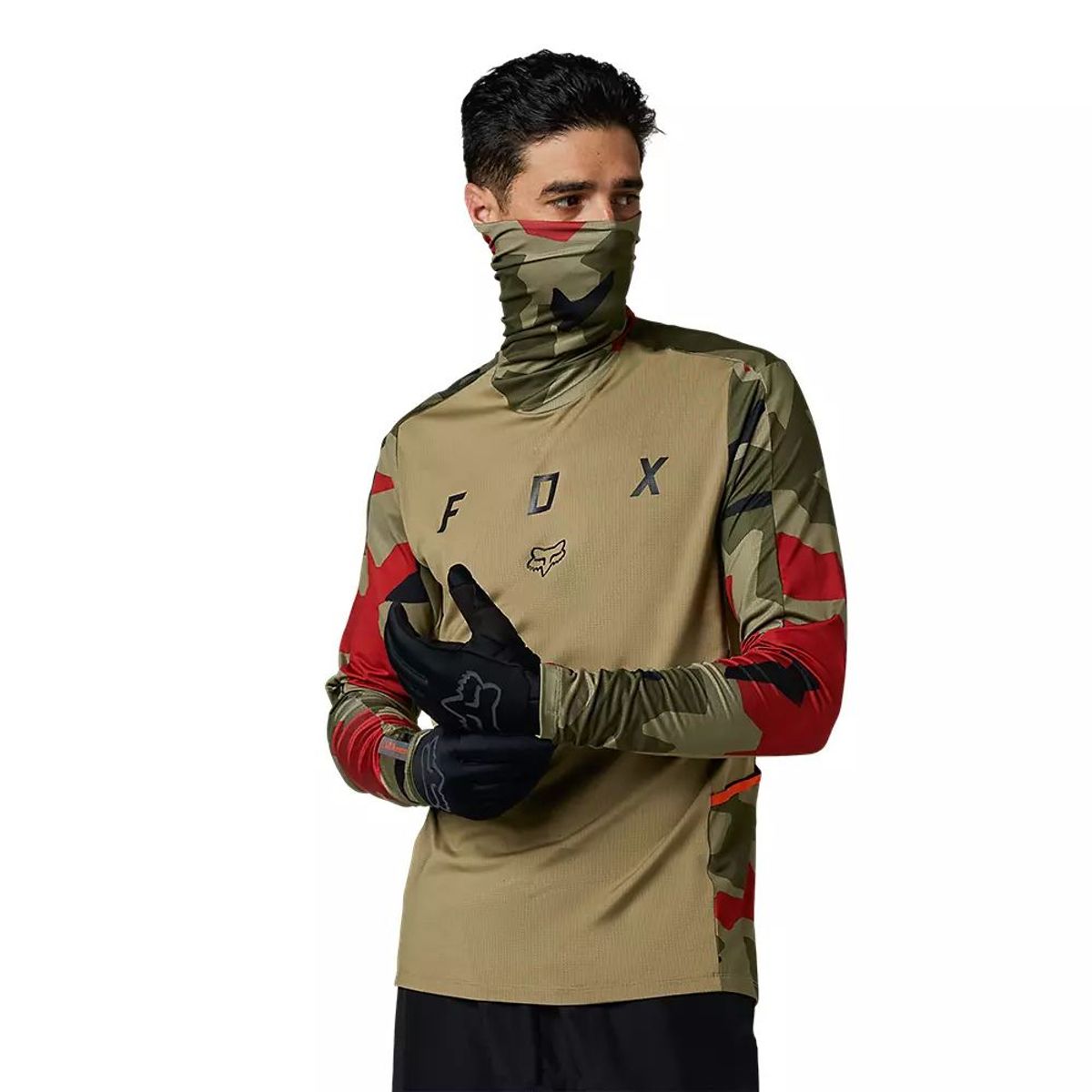 FOX - Polera Moto Ranger Drive Camo Verde Fox FOX
