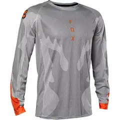 FOX - Polera Moto Airline Exo Gris/Naranjo