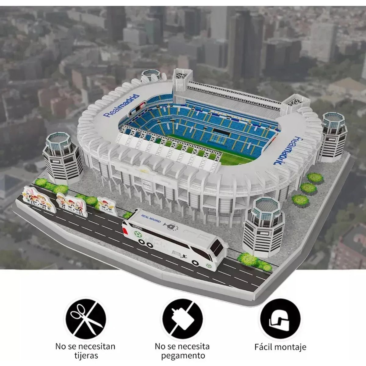 GENERICO - Puzzle 3d Estadio Santiago  Bernabéu Real Madrid Nanostad