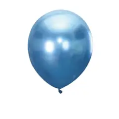 GENERICO - Globos de latex cromado azul 10pcs 15cm