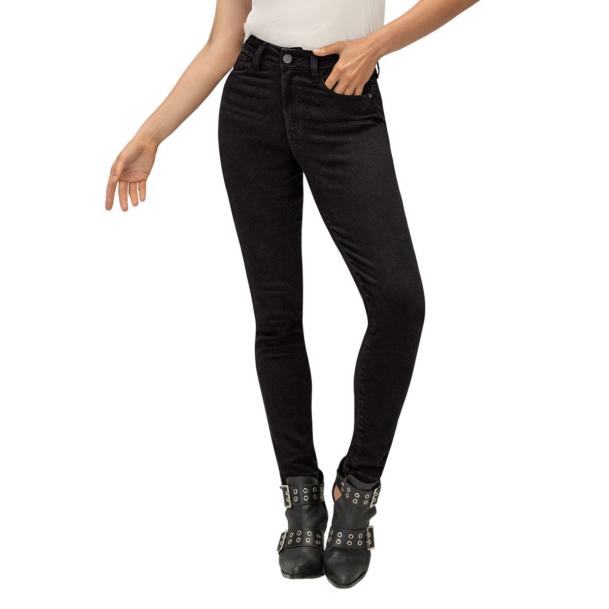 LEONISA - Leonisa Jeans skinny esenciales para mujer DN1 Negro