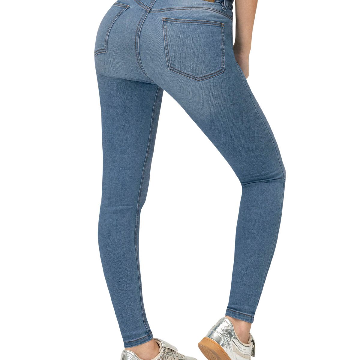 LEONISA - Leonisa Jeans skinny esenciales para mujer DN1 Azul Claro