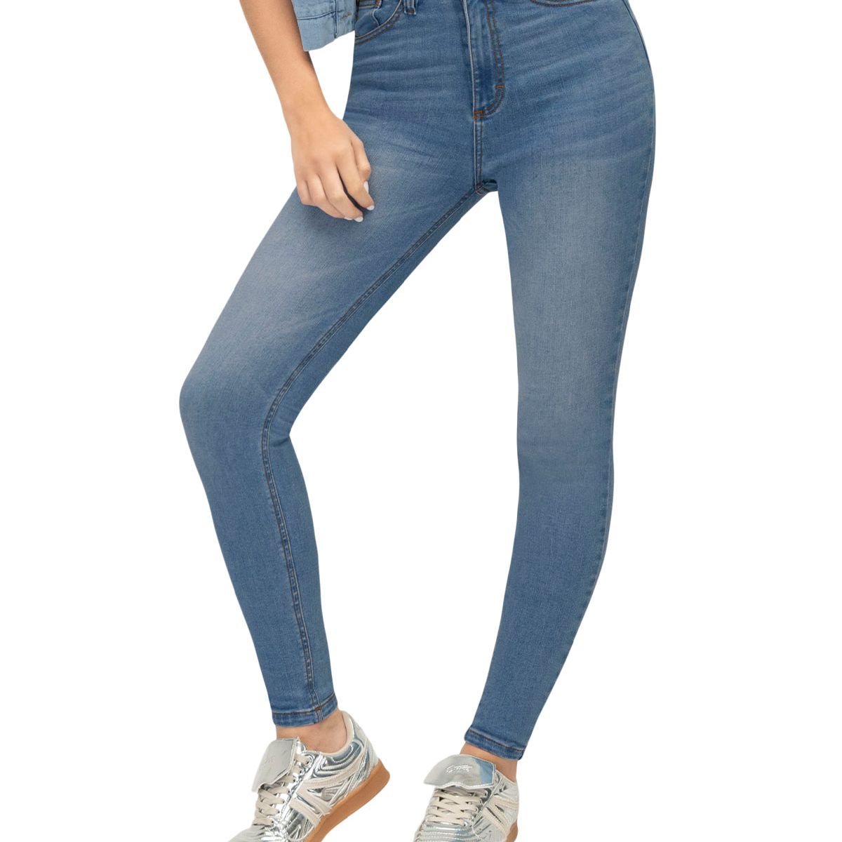 LEONISA - Leonisa Jeans skinny esenciales para mujer DN1 Azul Claro