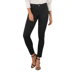 LEONISA - Skinny jeans con bolsillos funcionales F6872 Negro