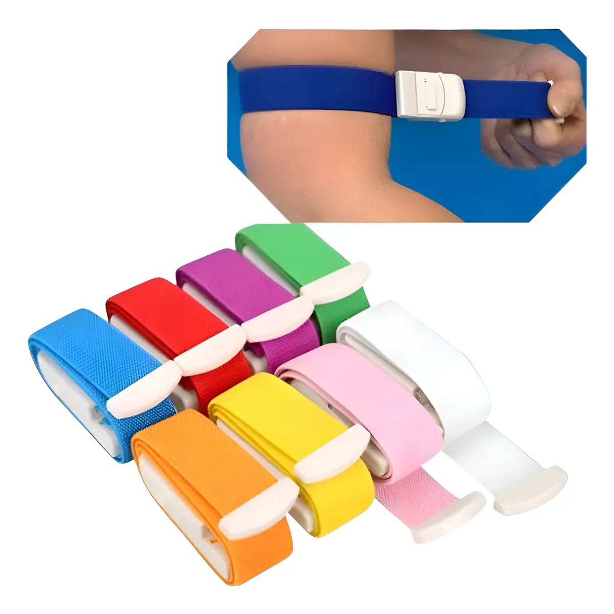 GENERICO - 6pcs Torniquete Con Ligadura Para Toma De Muestra Elastico