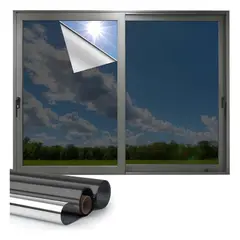 KINDA NICE - Lamina Espejada Film Privacidad Vidrio Ventana 100cm 10m Negro