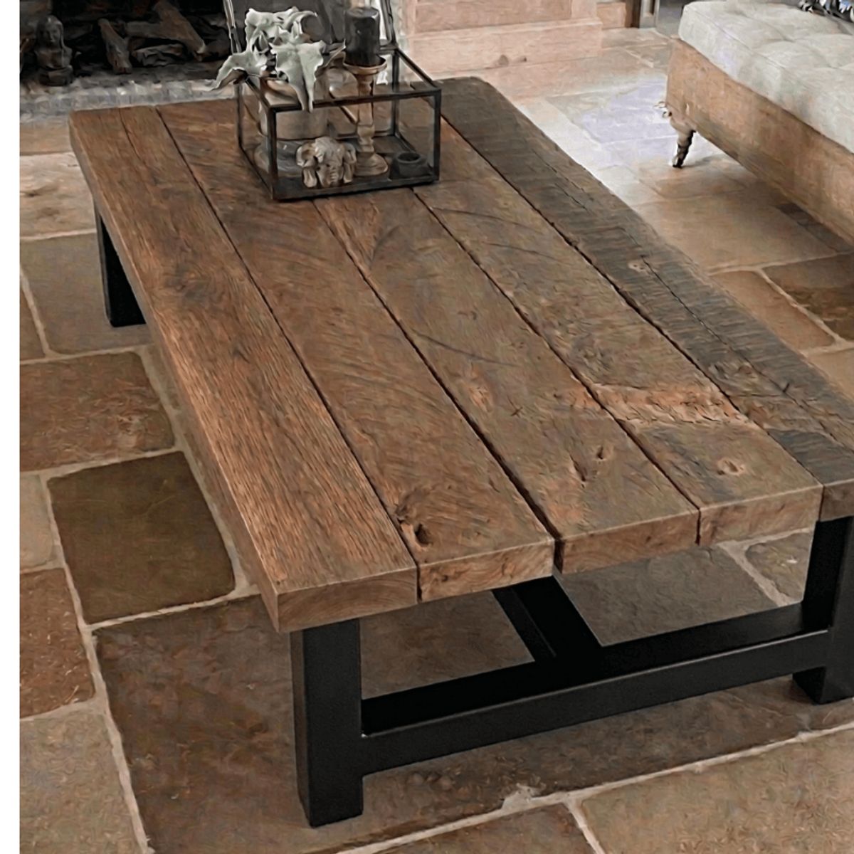 NSCOMPANY - Mesa De Centro Glamourama - 100 X 70 Cm Roble de demolicion
