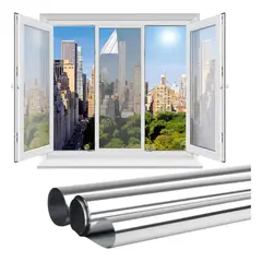 KINDA NICE - Lamina Espejada Film Privacidad Vidrio Ventana 70cm 10m Plateado