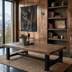 NSCOMPANY - Mesa De Centro Glamourama - 120 X 70 Cm Roble de demolicion