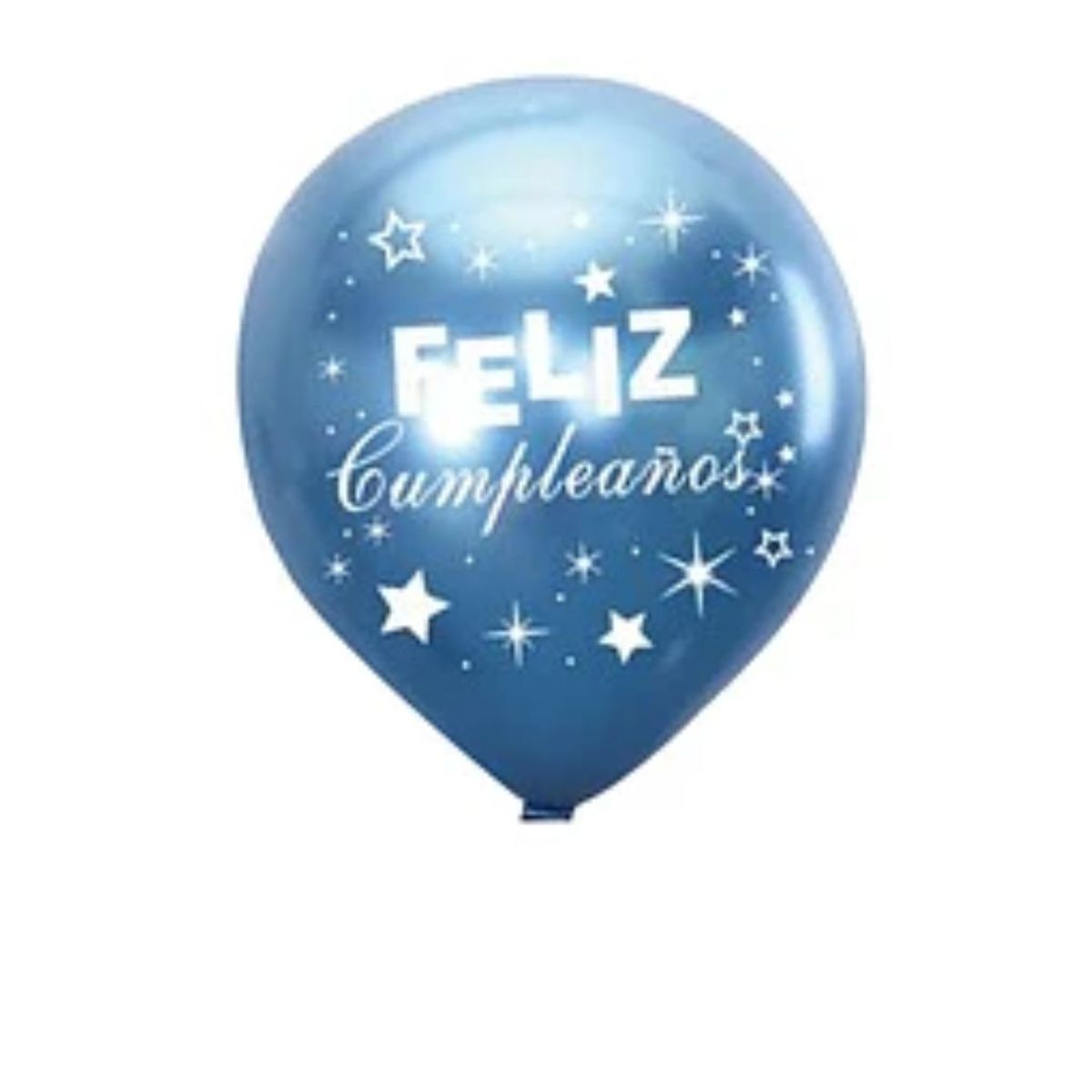 GENERICO - Globos cromados feliz cumpleaños 5pcs 30cm colores surtidos