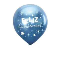 GENERICO - Globos cromados feliz cumpleaños 5pcs 30cm colores surtidos