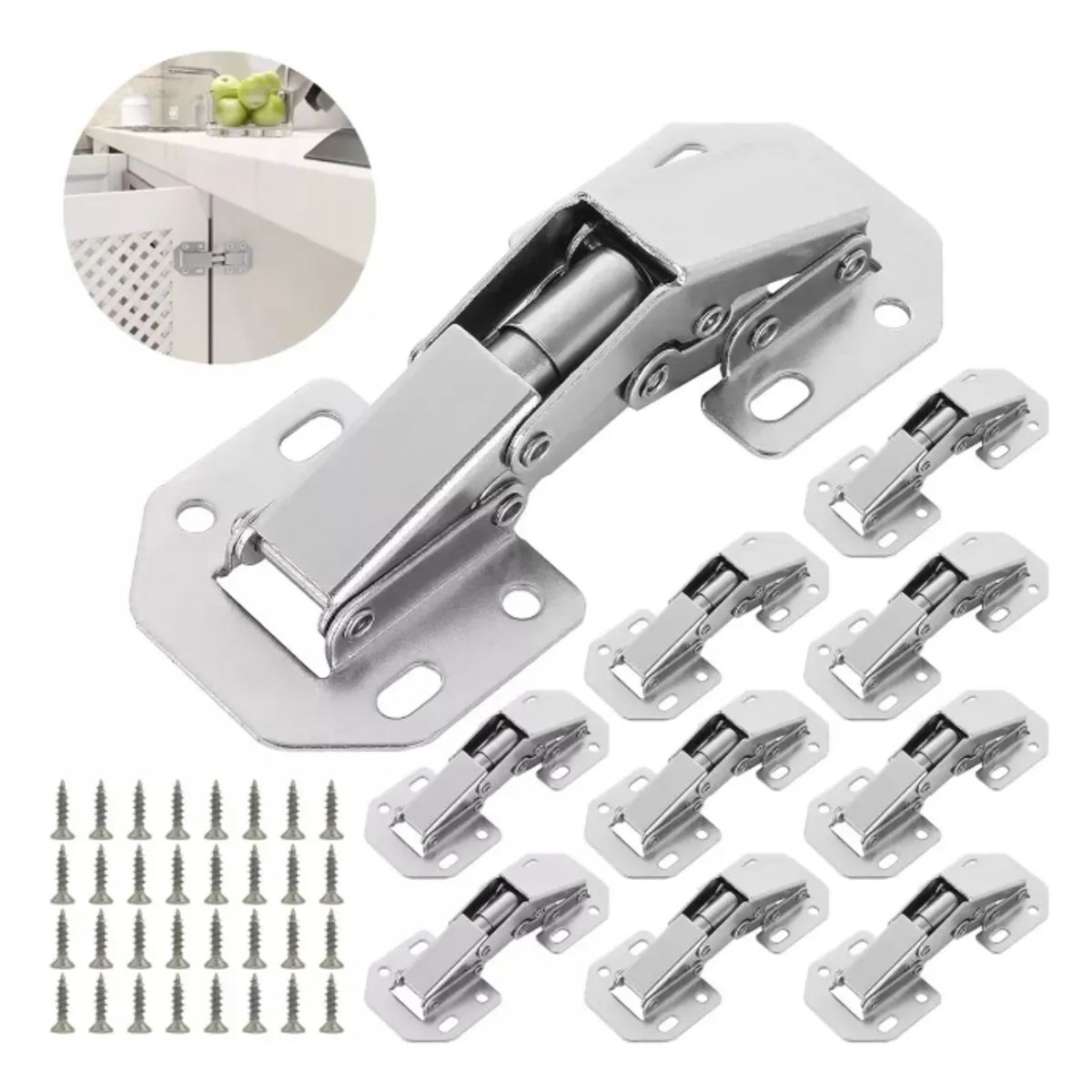 EINICIO - 10pcs Bisagra Oculta De Montaje En Superficie De 90 Grados