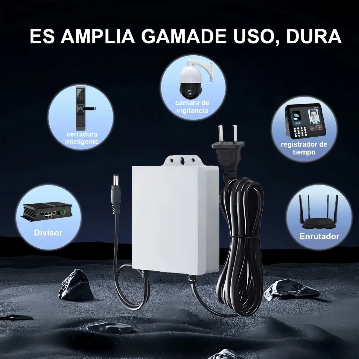 VIDA BUENAS - Mini Ups 5400 Mah 12v 1.5a Energía En Movimiento Blanco