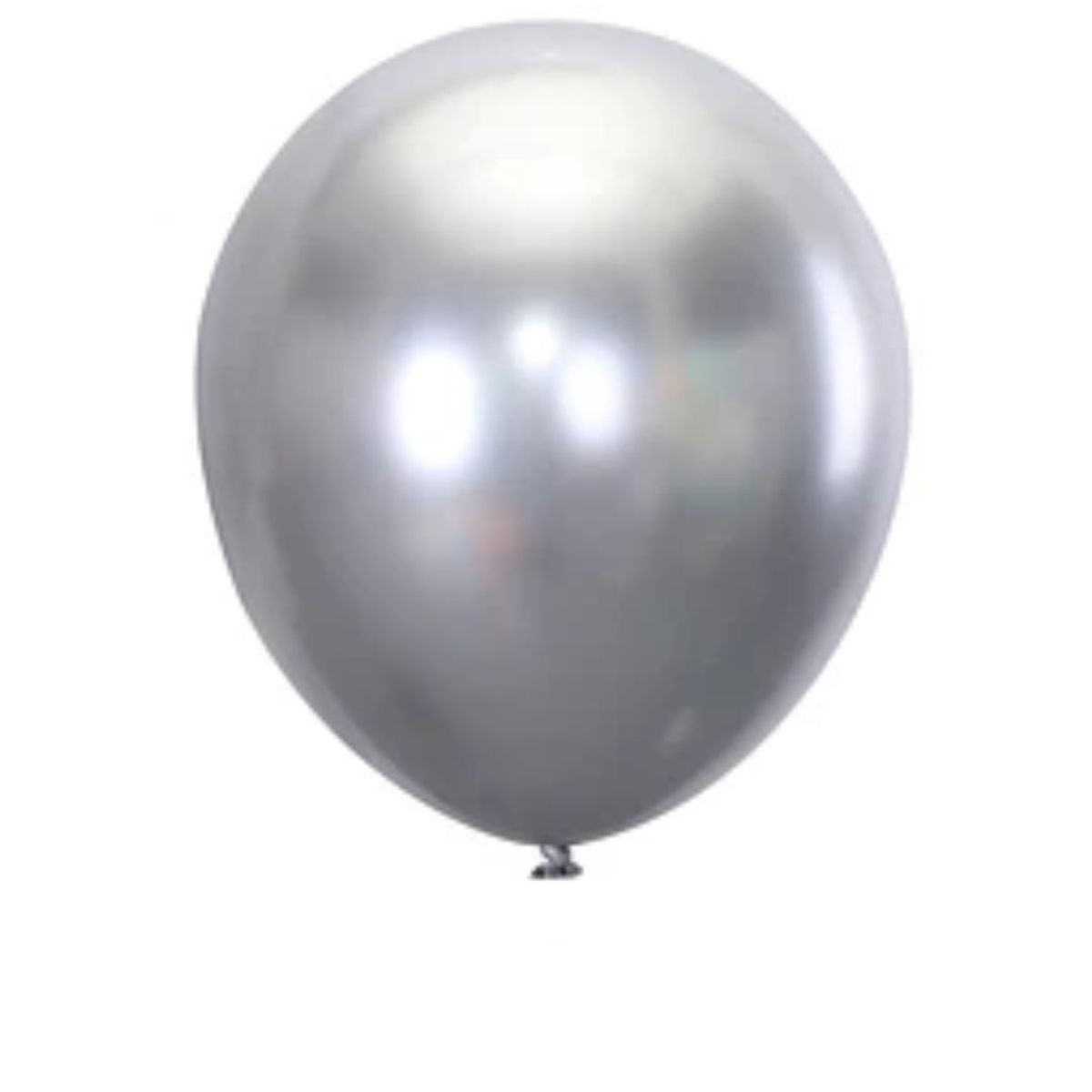 GENERICO - Globos cromados plateado 15cm 25un