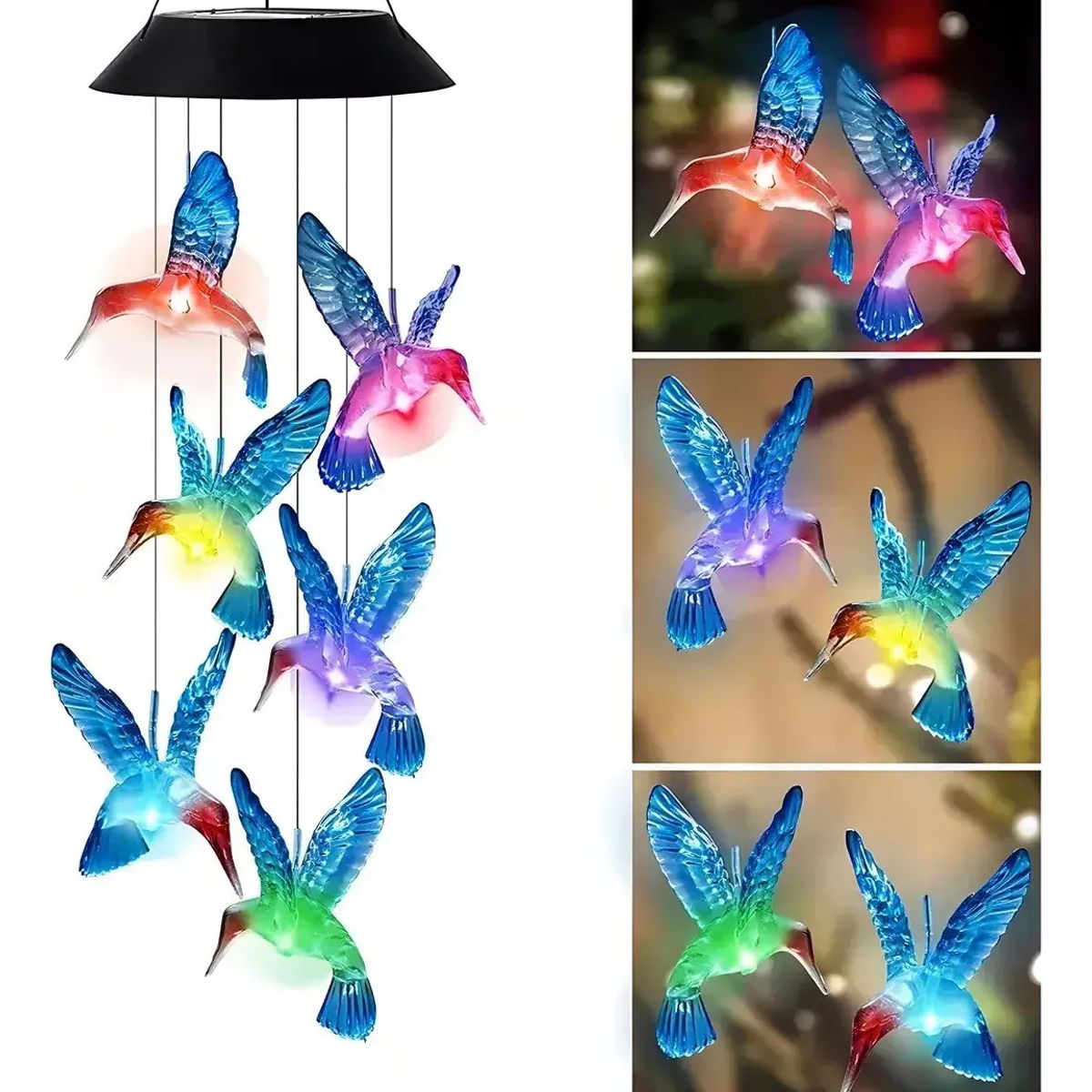 GENERICO - Colibries Lampara Colgante Solar Para Jardin Terraza