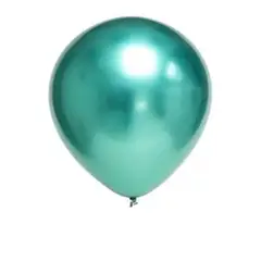 GENERICO - Globos cromados verde 15cm 25un