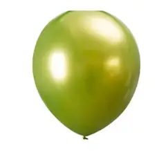 GENERICO - Globos cromados verde 15cm 25un