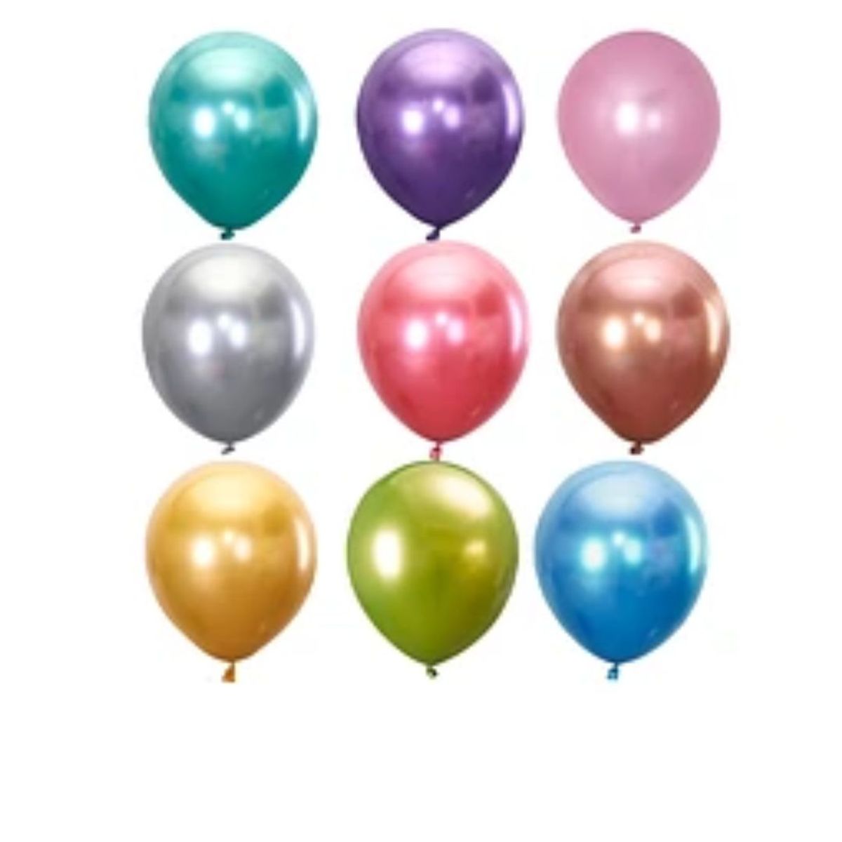 GENERICO - Globos cromados colores surtidos 15cm 25un